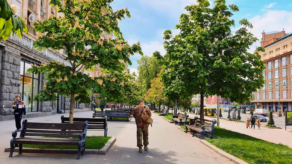 Chreschtschatyk nahe dem Maidan im Zentrum von Kyiv